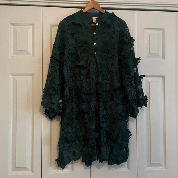 New J. Marie Seraphina 3D Floral Lace Shift Dress size Small - Picture 6 of 14